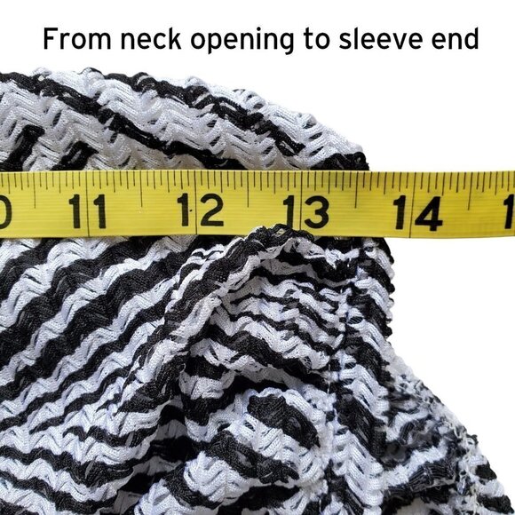 Alberto Makali Dolman Sleeve Bateau Beaded Neckline Pleated Geometric print XL - Picture 11 of 15